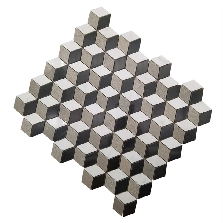 Brown Marble Square Mosaic Tile